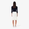 3D-gerippter Midirock für Damen
