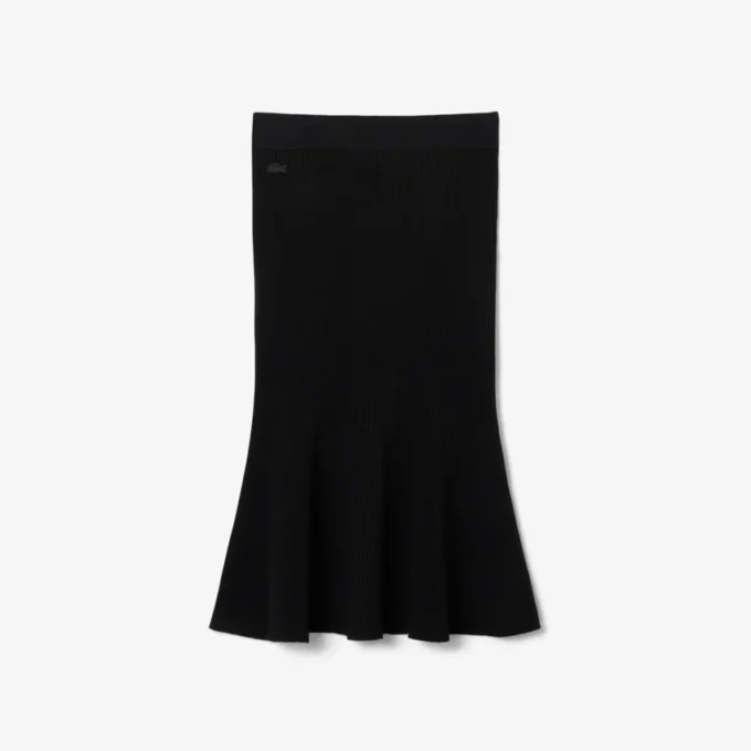 3D-gerippter Midirock für Damen