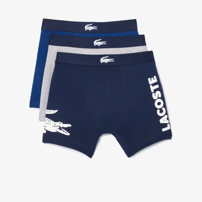 3er-Pack Boxershorts für Herren mit Krokodil-Taillenband