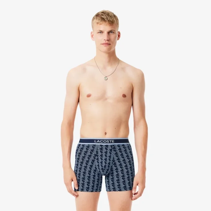 3er-Pack Boxershorts für Herren mit Monogramm-Print