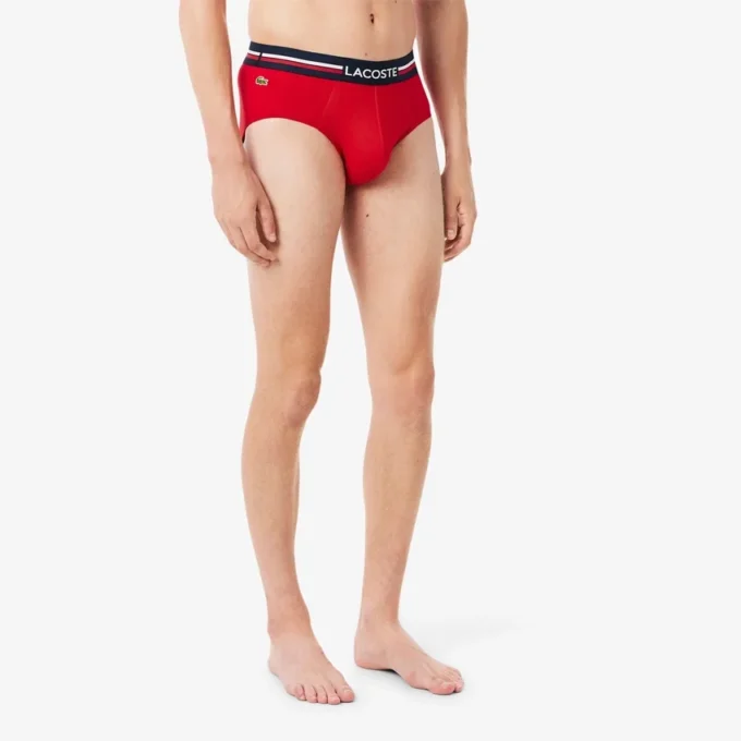 3er-Pack Herren-Slips aus Baumwolle mit Logo am Bund