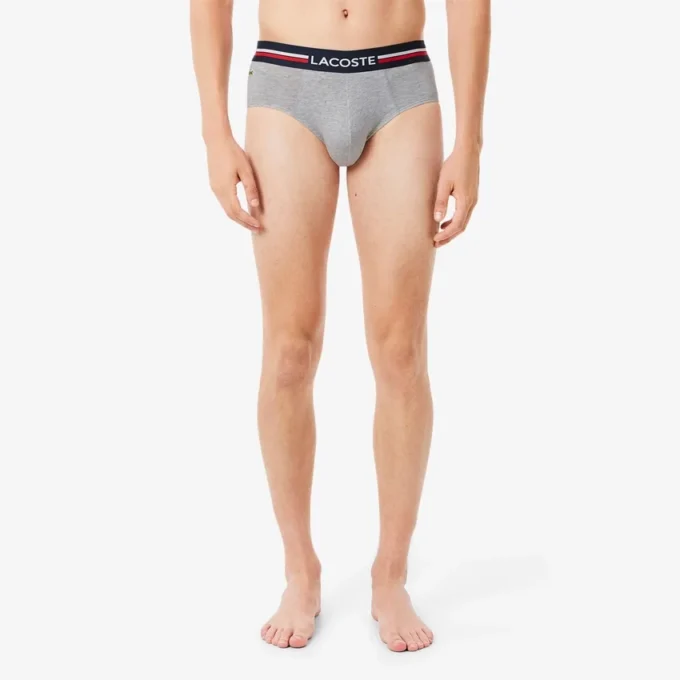 3er-Pack Herren-Slips aus Baumwolle mit Logo am Bund