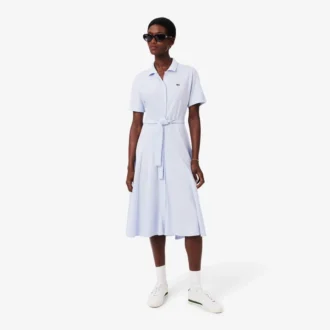 Ausgestelltes Mini-Poloshirt-Kleid für Damen
