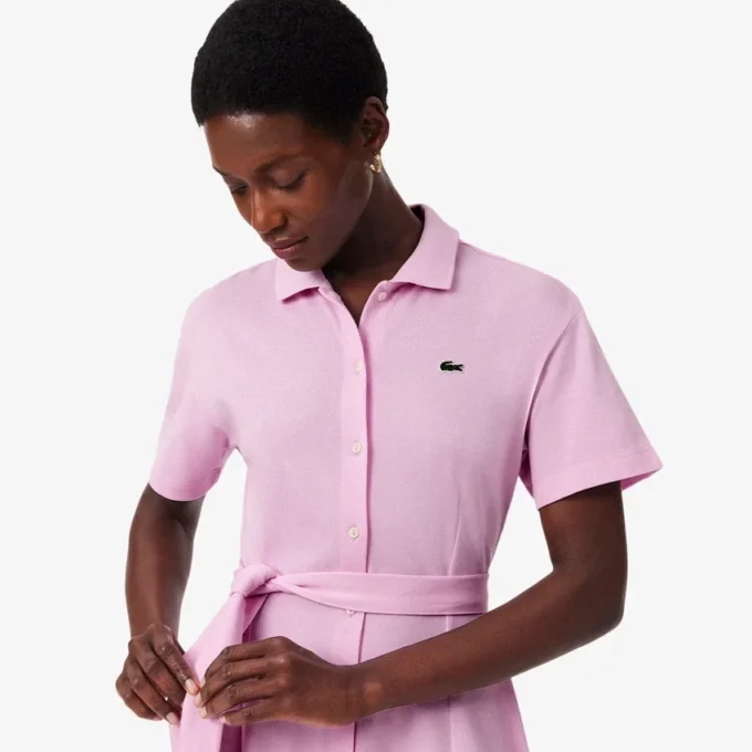 Ausgestelltes Mini-Poloshirt-Kleid für Damen
