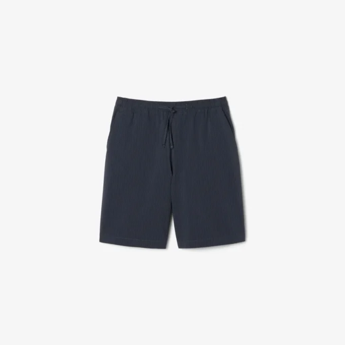 Baumwoll-Seersucker-Shorts