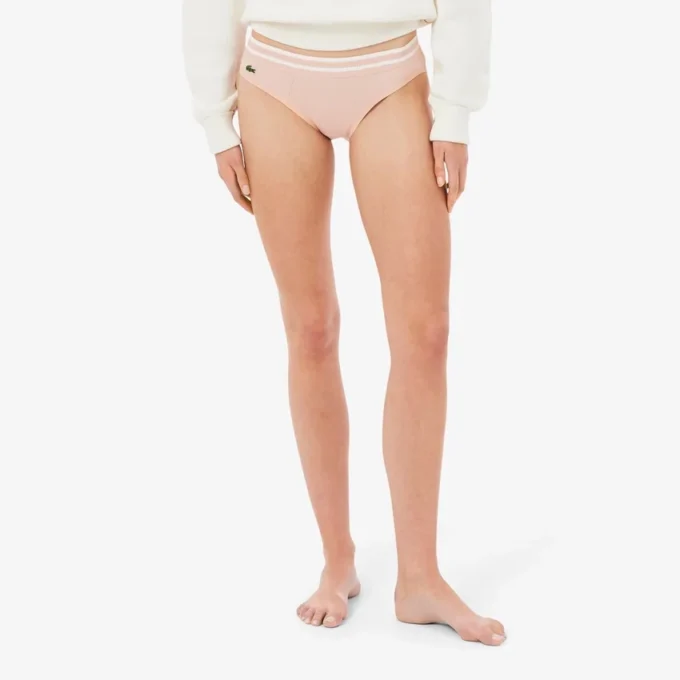 Baumwoll-Slip mit Streifen an der Taille