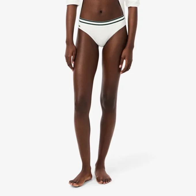 Baumwoll-Slip mit Streifen an der Taille Baumwoll-Slip mit Streifen an der Taille