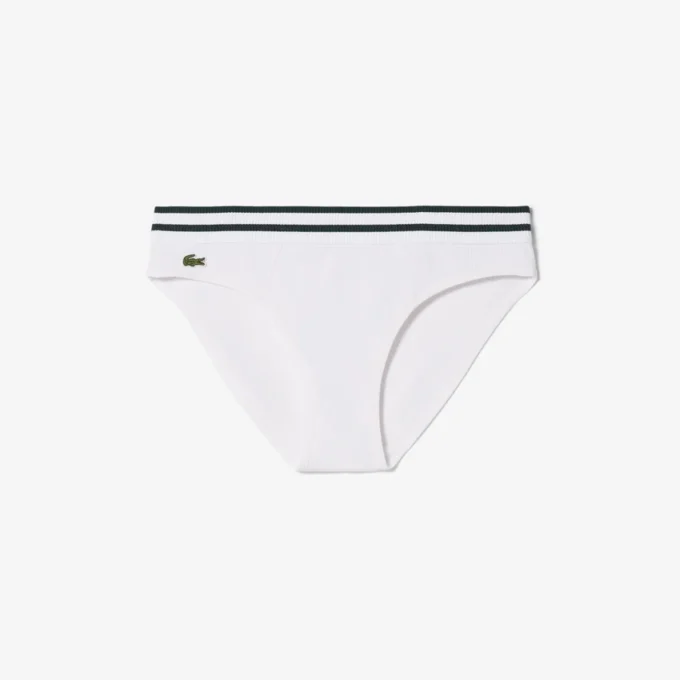 Baumwoll-Slip mit Streifen an der Taille Baumwoll-Slip mit Streifen an der Taille