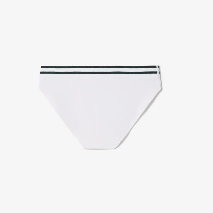 Baumwoll-Slip mit Streifen an der Taille Baumwoll-Slip mit Streifen an der Taille