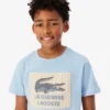 Baumwoll-T-Shirt mit Emblem
