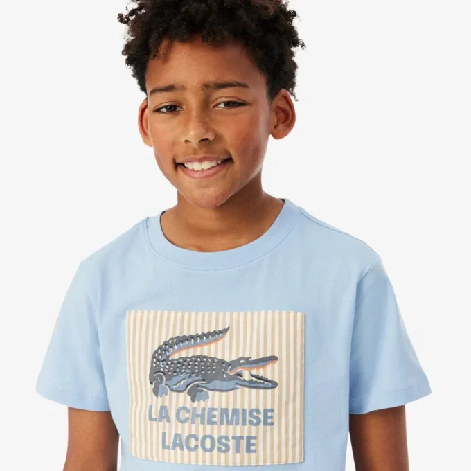 Baumwoll-T-Shirt mit Emblem