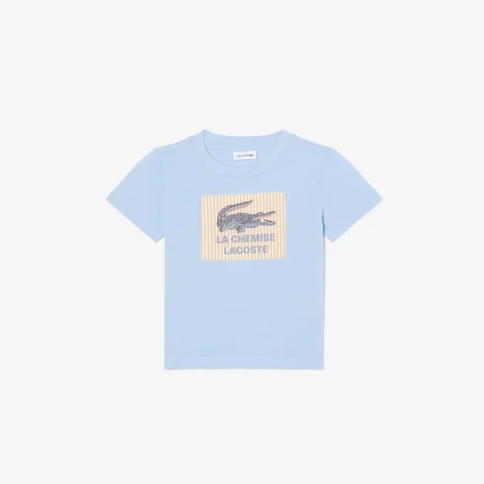 Baumwoll-T-Shirt mit Emblem