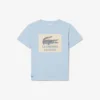 Baumwoll-T-Shirt mit Emblem