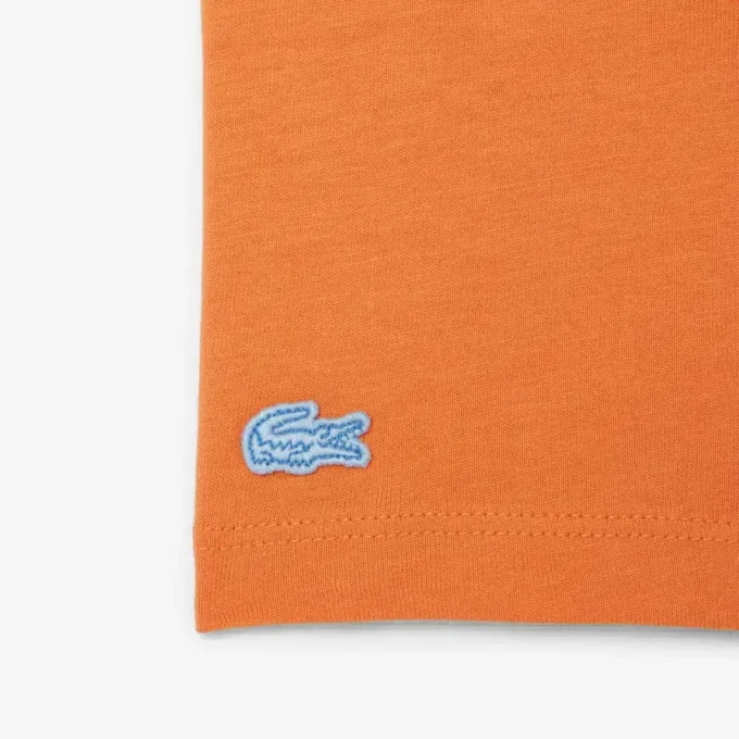 Baumwoll-T-Shirt mit Emblem