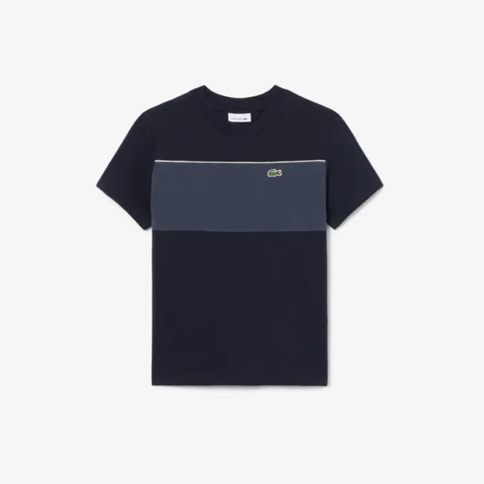 Baumwoll-T-Shirt mit Farbblock