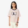 Baumwoll-T-Shirt mit Kontrast-Emblem