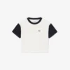 Baumwoll-T-Shirt mit Kontrastbesatz