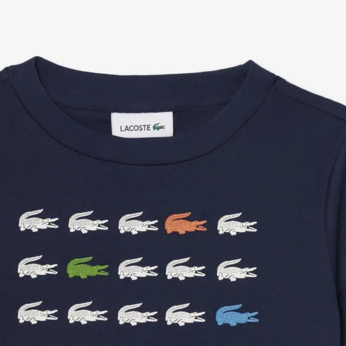 Baumwoll-T-Shirt mit Krokodil-Print
