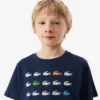 Baumwoll-T-Shirt mit Krokodil-Print