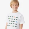 Baumwoll-T-Shirt mit Krokodil-Print