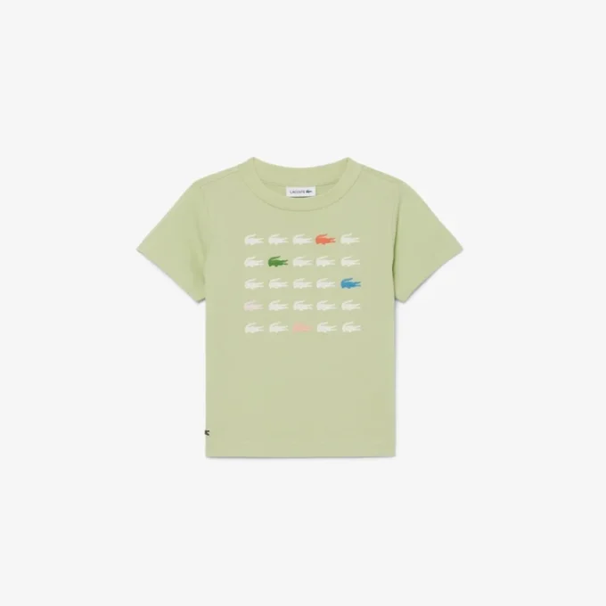 Baumwoll-T-Shirt mit Krokodil-Print