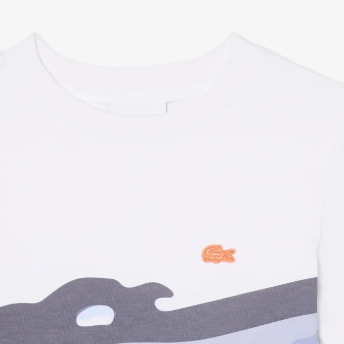 Baumwoll-T-Shirt mit Krokodil-Print