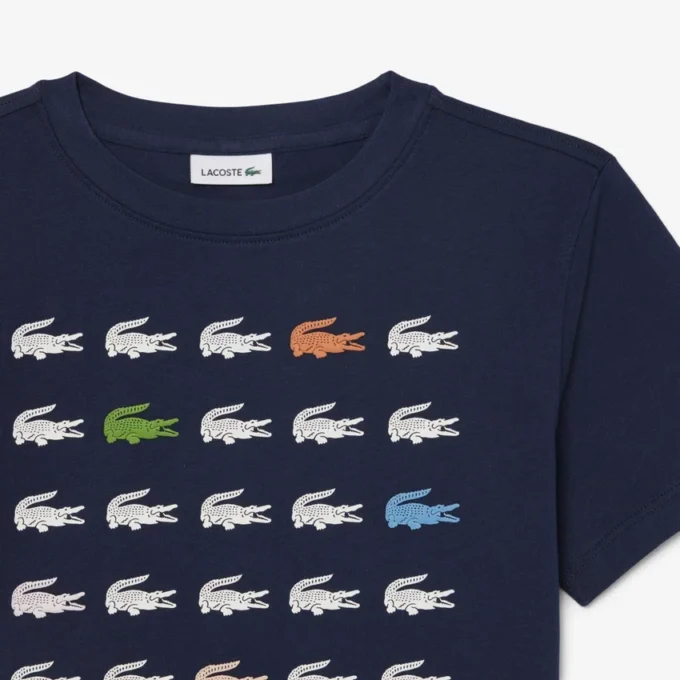 Baumwoll-T-Shirt mit Krokodil-Print
