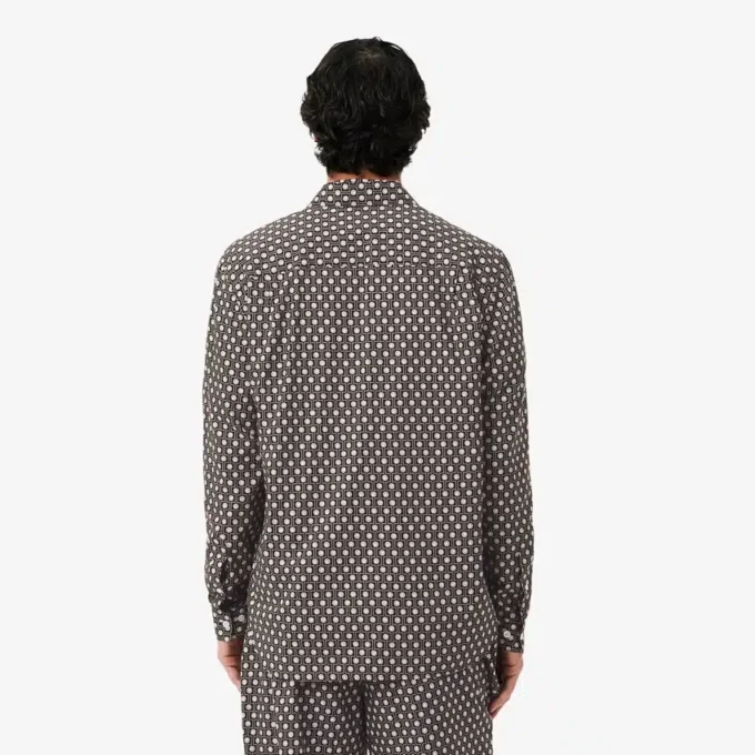 Baumwollhemd mit Print in Regular Fit