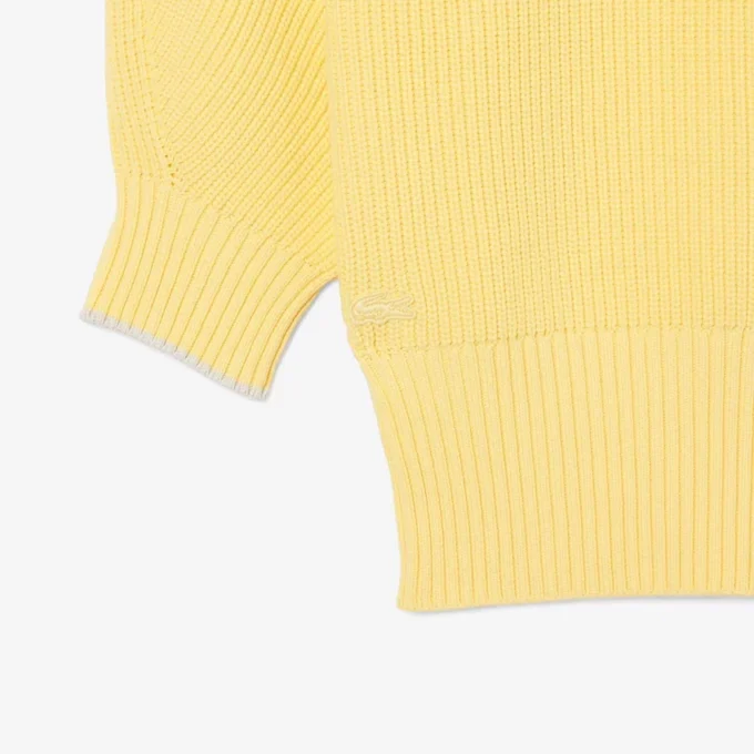 Baumwollpullover mit Rundhalsausschnitt