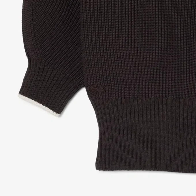Baumwollpullover mit Rundhalsausschnitt