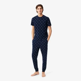 Bedruckte Baumwoll-Pyjama-Hose für Herren