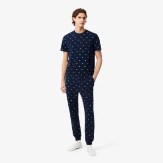 Bedruckte Baumwoll-Pyjama-Hose für Herren