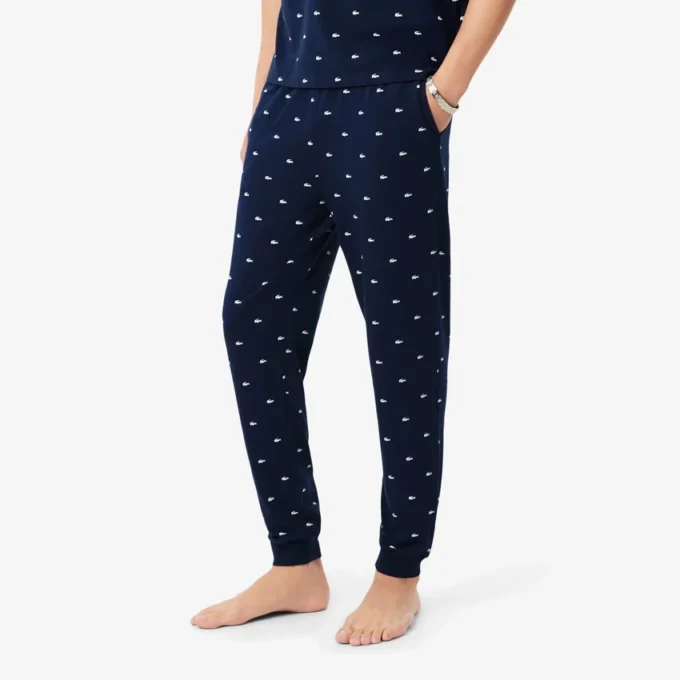 Bedruckte Baumwoll-Pyjama-Hose für Herren
