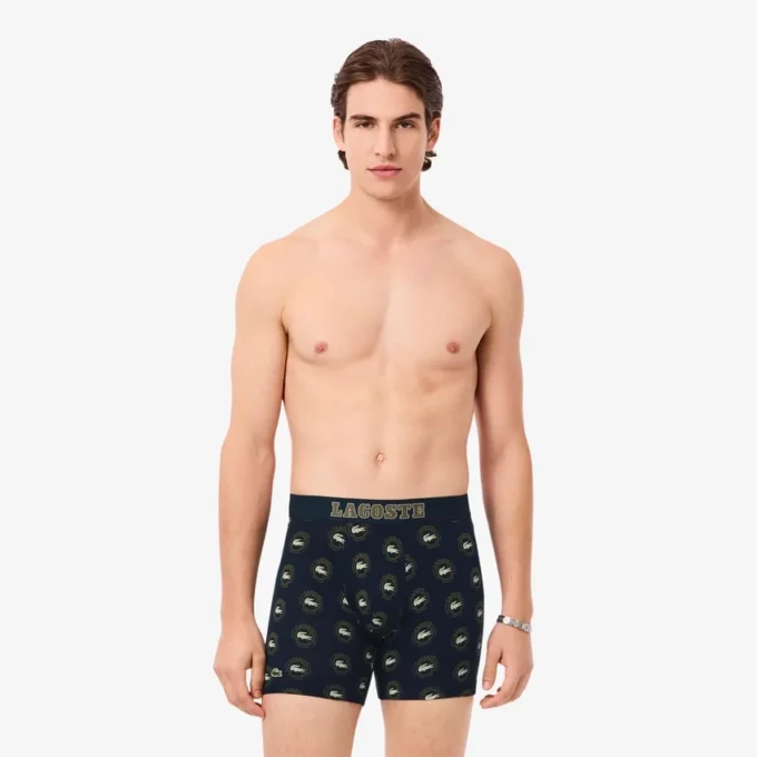 Bedruckte Boxershorts aus Stretch-Baumwolle für Herren