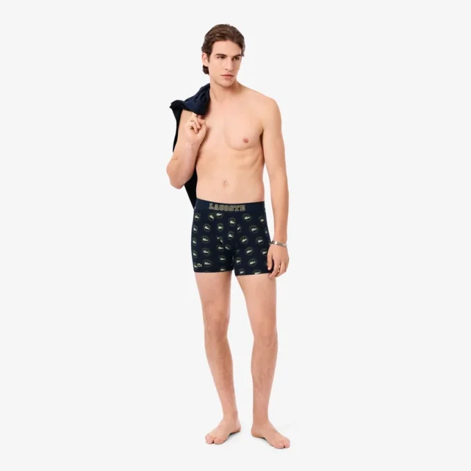 Bedruckte Boxershorts aus Stretch-Baumwolle für Herren