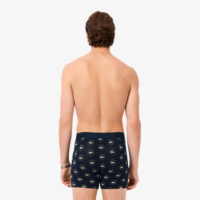 Bedruckte Boxershorts aus Stretch-Baumwolle für Herren