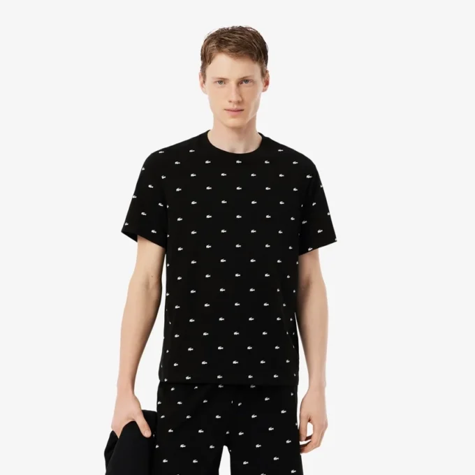 Bedrucktes Baumwoll-Pyjama-Set für Herren