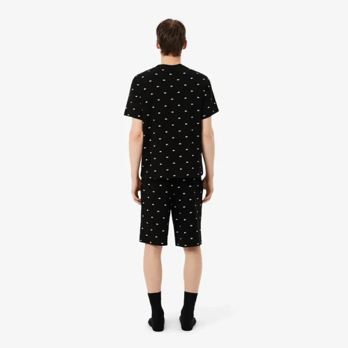Bedrucktes Baumwoll-Pyjama-Set für Herren