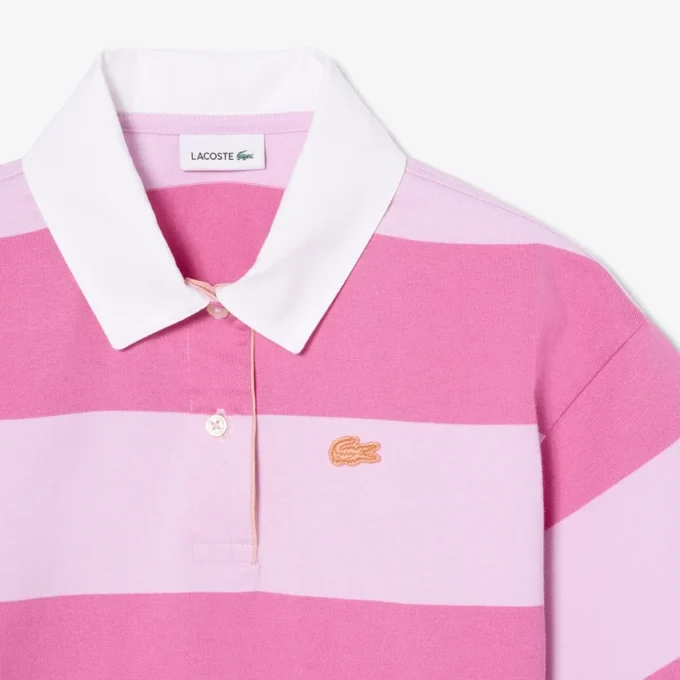 Übergroßes gestreiftes Rugby-Poloshirt aus Baumwolle