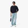 Besticktes Fleece-Sweatshirt