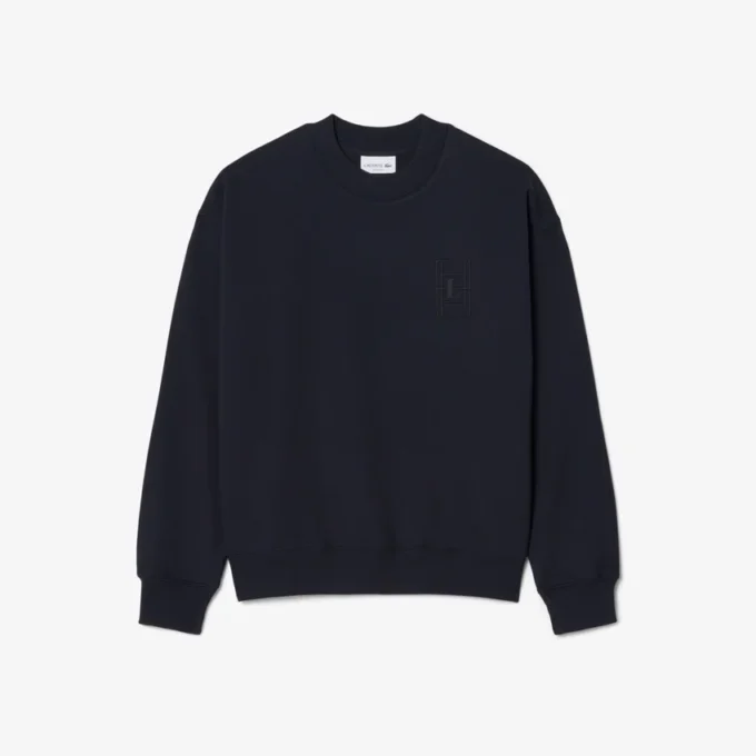 Besticktes Fleece-Sweatshirt