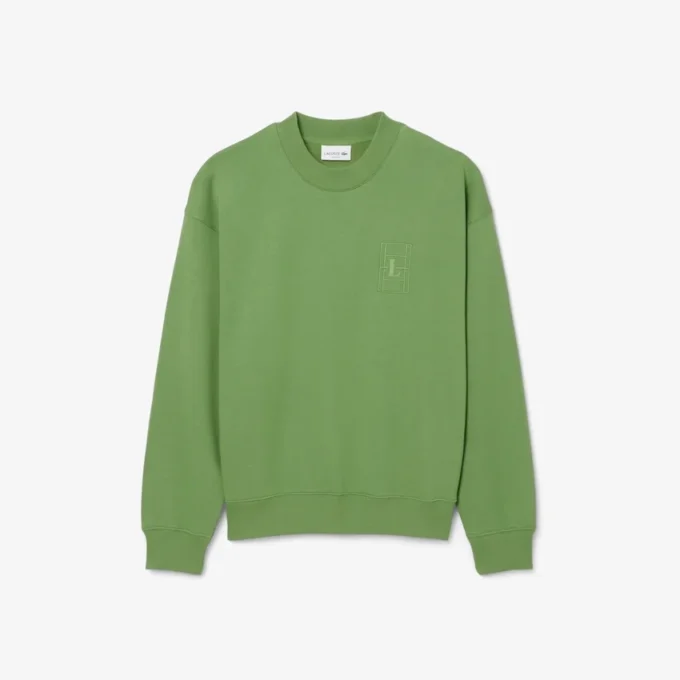 Besticktes Fleece-Sweatshirt