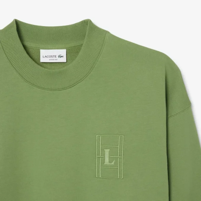Besticktes Fleece-Sweatshirt