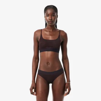 Bralette aus Mesh mit Krokodil-Akzent