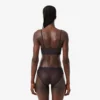 Bralette aus Mesh mit Krokodil-Akzent
