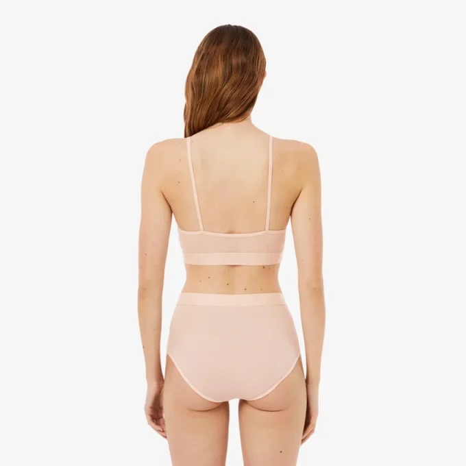 Bralette aus Mesh mit Krokodil-Akzent