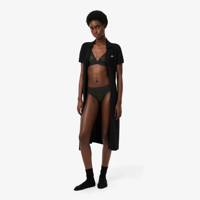 Bralette mit Logo-Spitzen-Dreieck