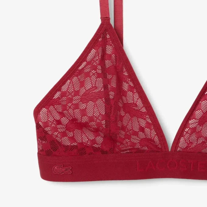 Bralette mit Logo-Spitzen-Dreieck