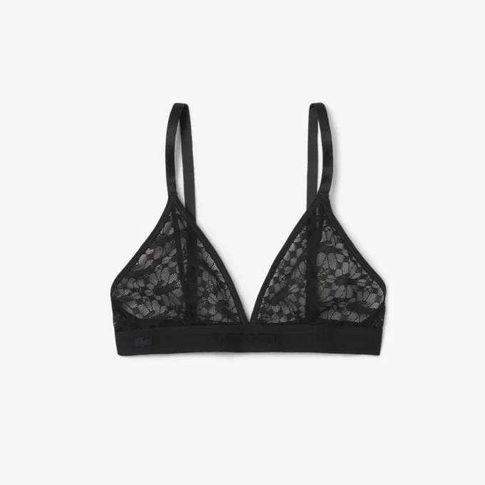 Bralette mit Logo-Spitzen-Dreieck