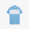 Colorblock-Poloshirt im Petit-Piqué-Stil